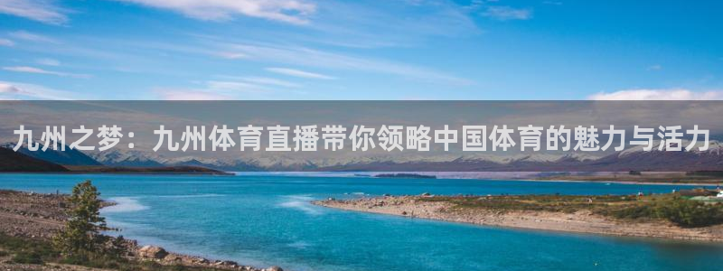 说球帝直播官方：九州之梦：九州体育直播带你领略中国体育的魅力与活力